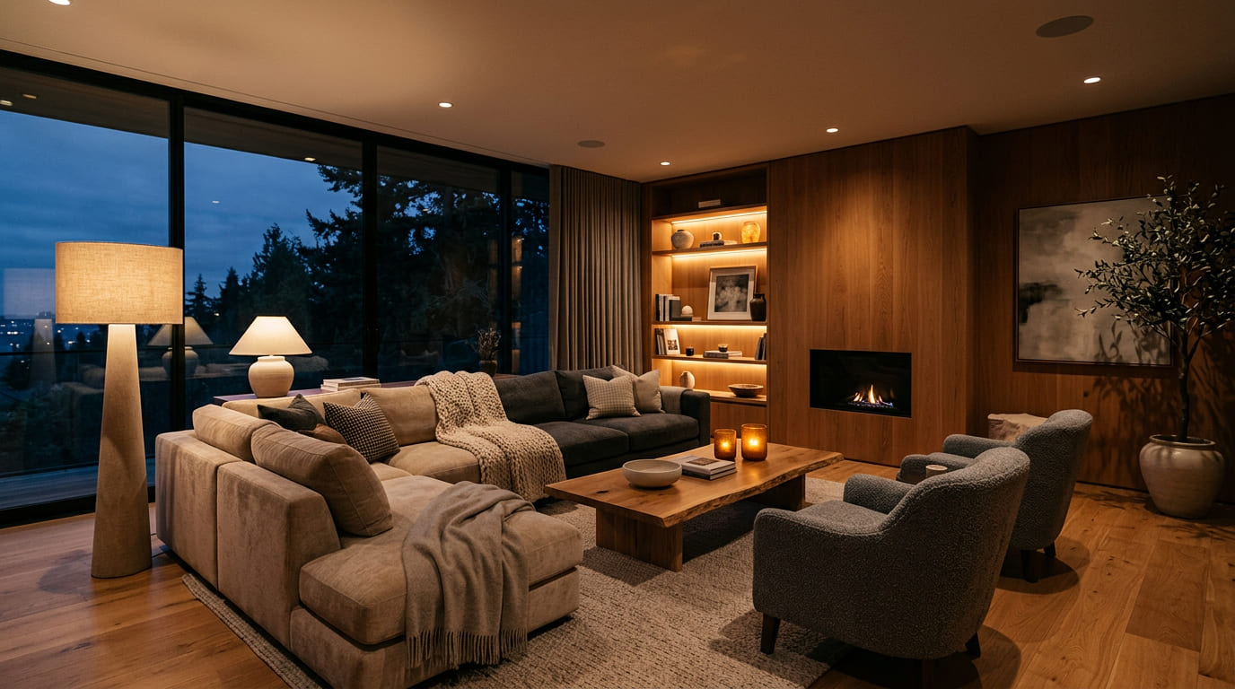 Stimmungsvolles modernes Interieur