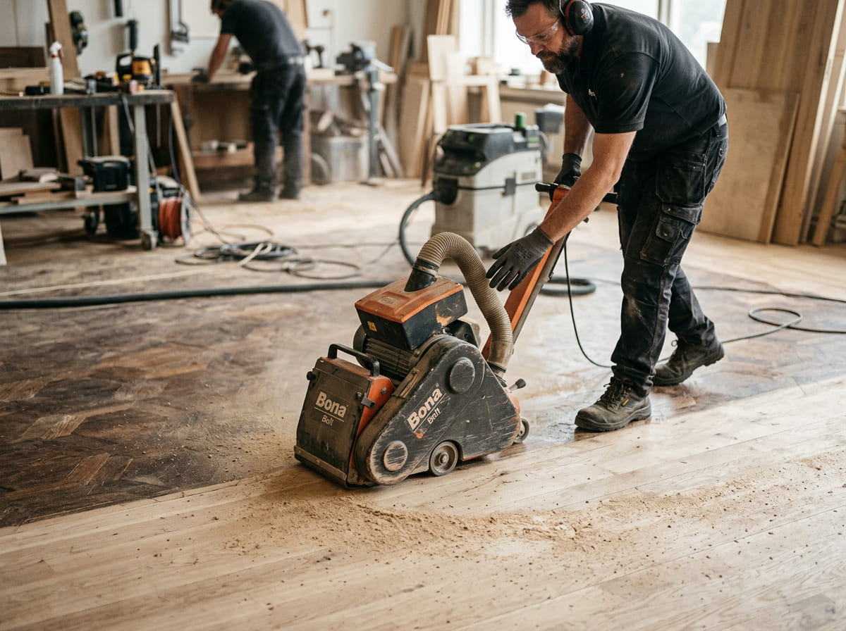 Handwerkliche Präzision bei der Parkettbearbeitung